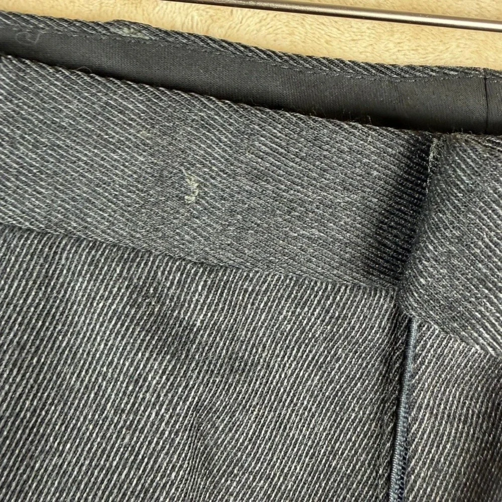 Brooks Brothers Mens 100% Wool Pleated Dress Pants Charcoal Grey 37x31